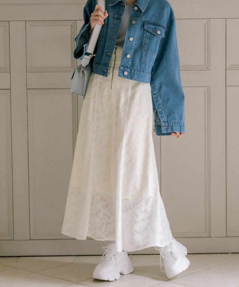 フロントZIPフレアスカート OLIVE des OLIVE（オリーブ デ オリーブ） 公式WEB SHOP