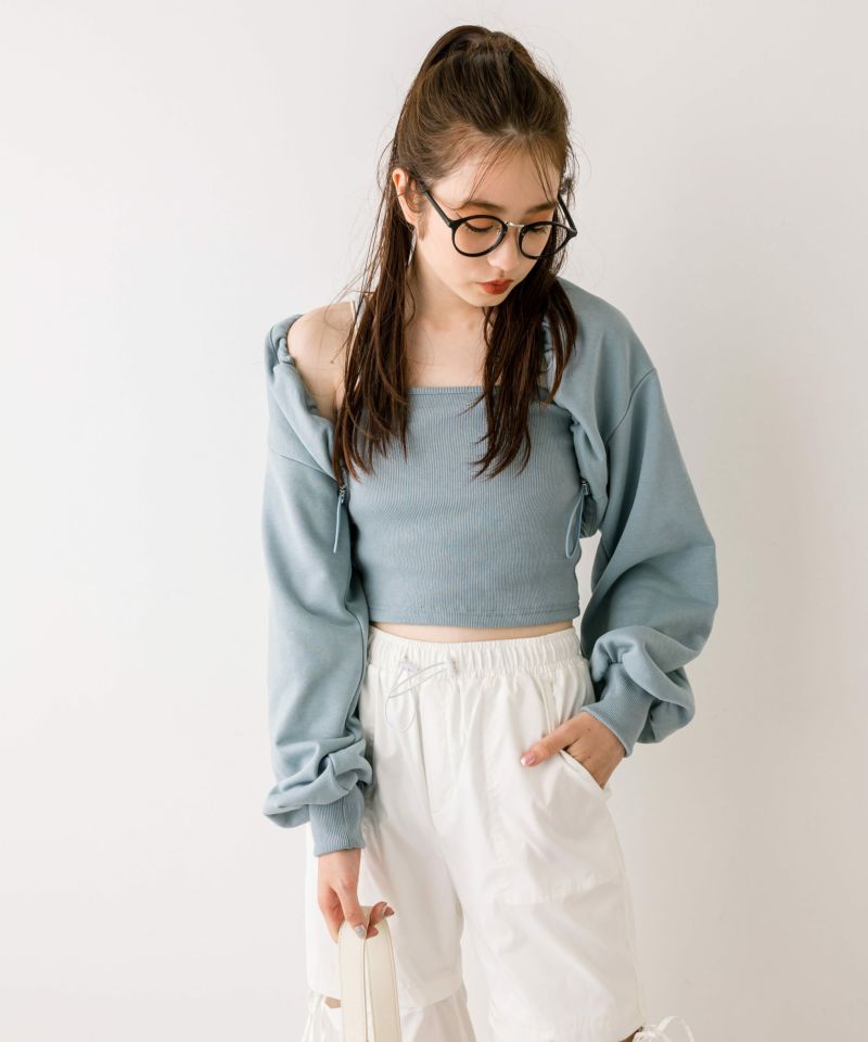 ボレロ×キャミセット OLIVE des OLIVE(オリーブ デ オリーブ) 公式WEB SHOP オリーブデオリーブ big カラー ベルト ミニ ワンピース ブラック