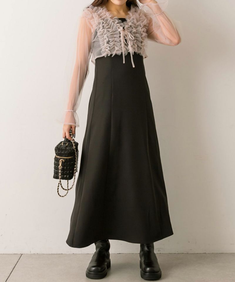 新入荷 オケージョン対応】チュールボレロ付きワンピース des OLIVE | One Piece
