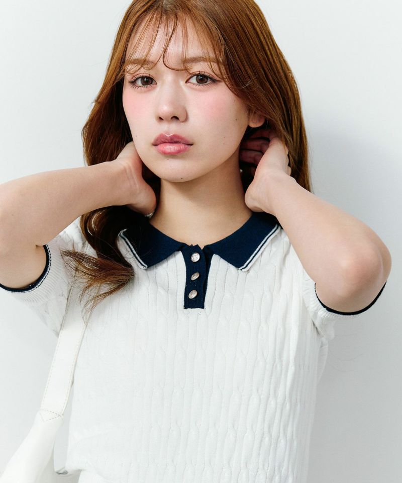 春のケーブルポロニット | OLIVE des OLIVE（オリーブ デ