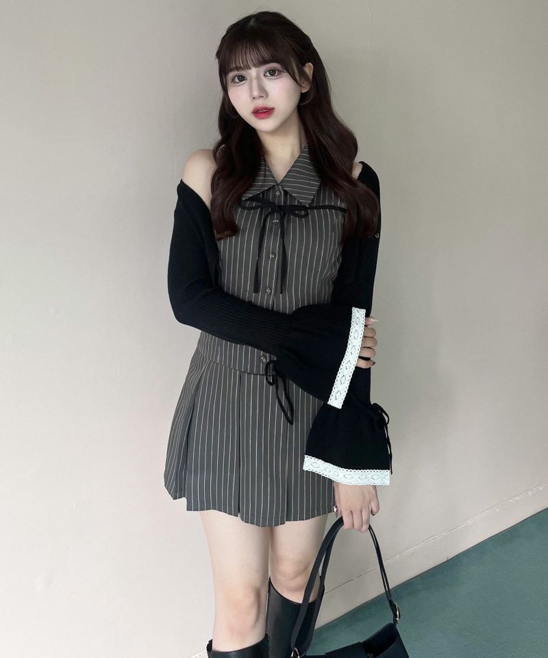 再予約】YUI企画 ノースリーブシャツミニワンピース（4月下旬～5