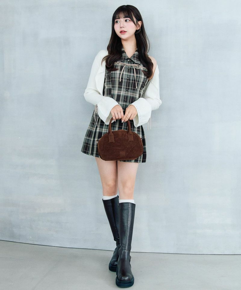 再再予約】YUI企画 ノースリーブシャツミニワンピース（5月中旬