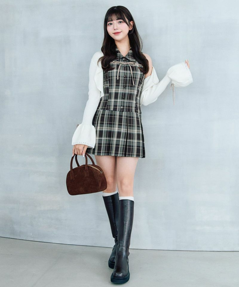 【SALE】 再再予約】YUI企画 ノースリーブシャツミニワンピース（5月中旬 One Piece
